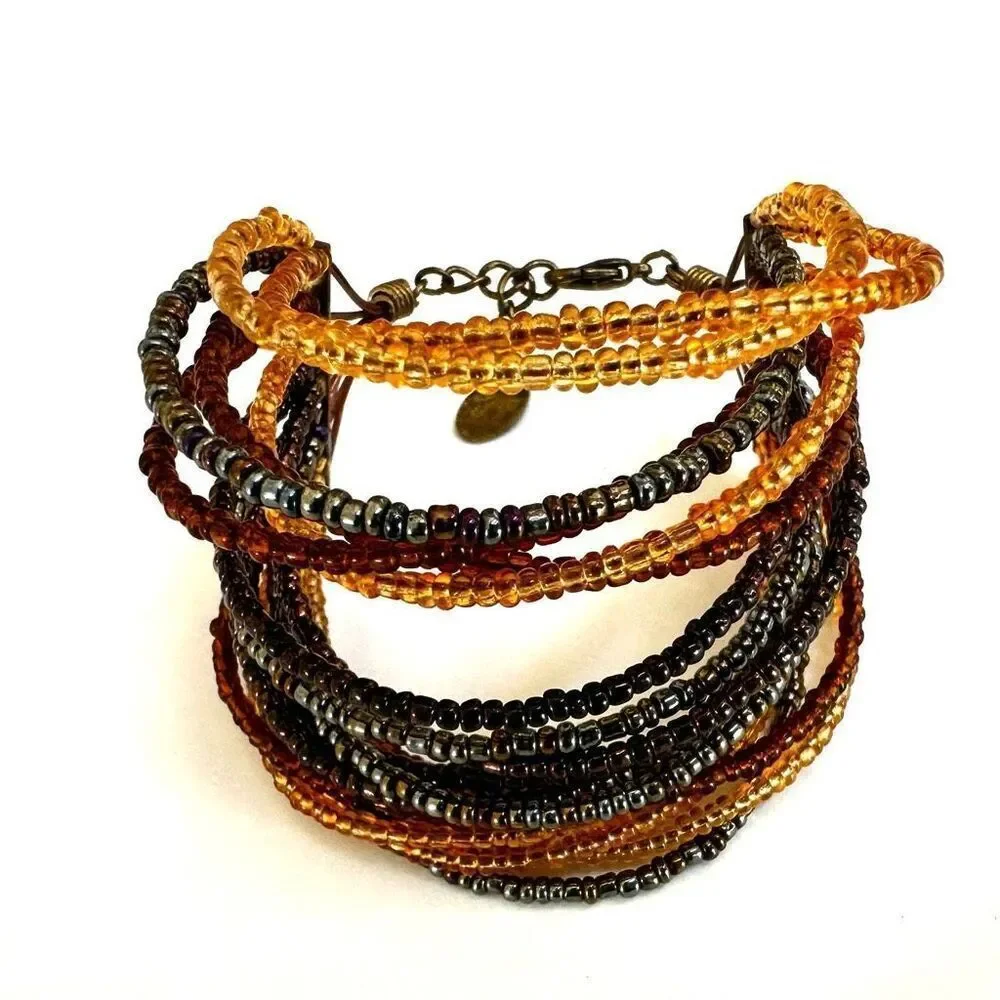 Brown multi strand bracelet
